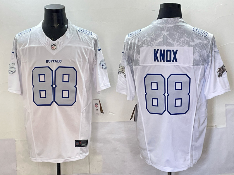 Men Buffalo Bills #88 Knox Nike White 2025 Rivalries Collection Limited NFL Jersey 005